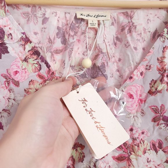 For Love & Lemons Eclipse Blouse in Country Floral NEW Cottagecore Size Large - Picture 6 of 13